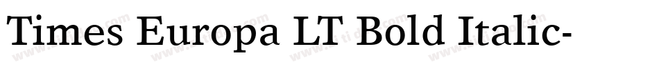 Times Europa LT Bold Italic字体转换